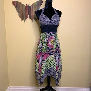Sangria Silk Halter Dress